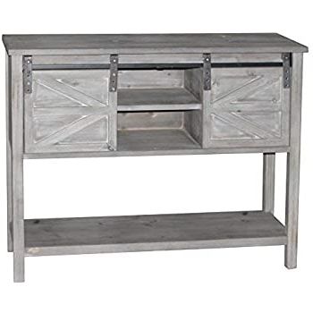 Latest Vintage Gray Oak Console Tables Regarding Amazon: Ehemco Antique Farmhouse Console Table With  (View 15 of 15)