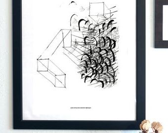 Line Art Wall Art With Regard To Well Known Items Similar To Original Ink Drawing, Spiral Abstract (View 11 of 15)