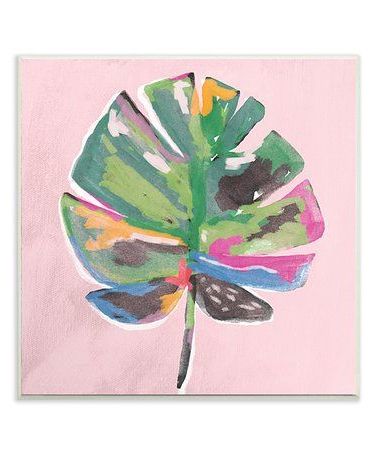 Love This Pink Painted Palm Leaf Wall Art On #zulily! # Regarding Trendy Palm Leaves Wall Art (View 6 of 15)