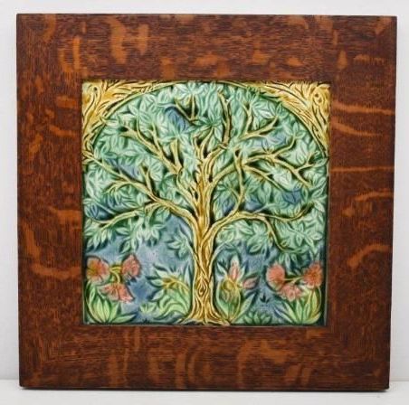 Luna Wood Wall Art With Regard To 2017 Pinarts And Craftsman Llc On Framed Verdant Tiles (View 1 of 15)