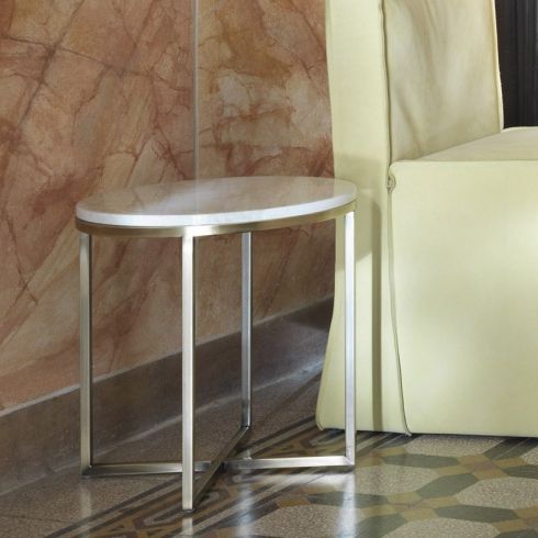 Marble And White Console Tables With Regard To 2020 Porto Round Marble & Brass Side Table (View 1 of 15)