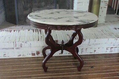 Marble Console Tables Set Of 2 Pertaining To Current Vintage Carved Rose Mahogany Marble Top Sofa/Console/Hall (View 1 of 15)