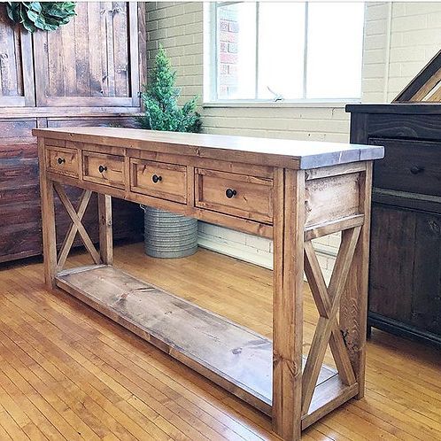 Mcnelly Farmhouse Intended For Most Up To Date Modern Farmhouse Console Tables (View 6 of 15)