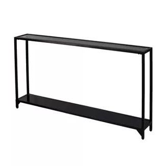 Metal Intended For Natural And Caviar Black Console Tables (View 9 of 15)
