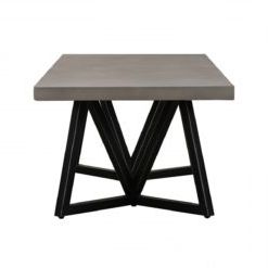 Modern Concrete Console Tables For Well Liked Modrest Richmond Modern Concrete & Black Metal Coffee (View 4 of 15)