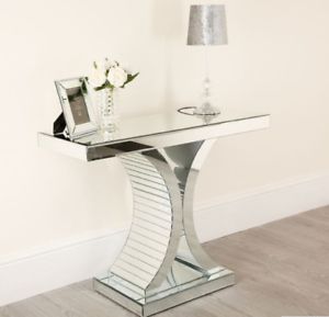 Modern Console Table Venetian Mirrored Furniture Small Intended For Most Up To Date Square Modern Console Tables (View 3 of 4)