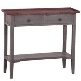 Modern Farmhouse Console Tables Throughout Recent Small Modern Farm Style Charchol Console Side Table (View 14 of 15)