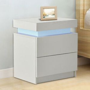 Modern High Gloss Bedside Table 2 Storage Drawers Pertaining To Most Current Gloss White Steel Console Tables (View 6 of 15)