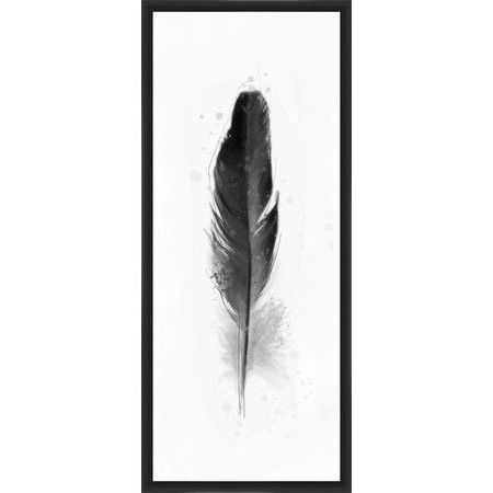 Monochrome Framed Art Prints Regarding Most Up To Date Black And White Feather Framed Giclee Print (View 11 of 15)