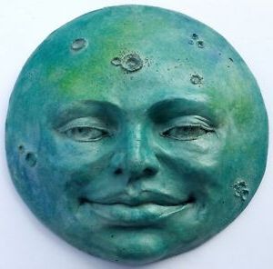 Moon Sculpture, Handmade Full Moon Wall Artclaybraven Pertaining To Most Recently Released Lunar Wall Art (View 14 of 15)