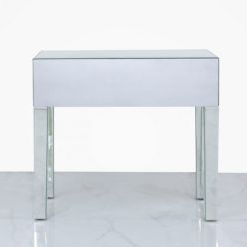 Moresque Silver Mirrored Moroccan 2 Drawer Console Table Regarding Best And Newest Antique Silver Aluminum Console Tables (View 7 of 15)