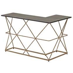 Most Current Cheney Black Metal Gold Right Arm Wrap Sofa Table (View 11 of 15)