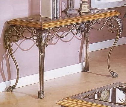Most Current Rustic Bronze Patina Console Tables Regarding Amazon: Sofa Table With Stone Glass Top Bronze Finish (View 10 of 15)
