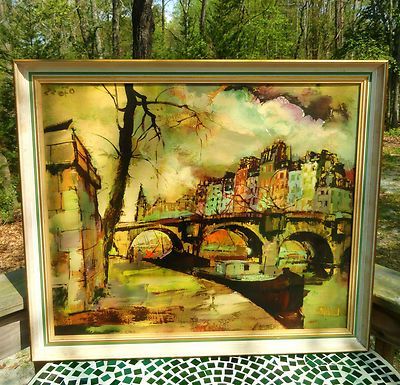 Most Current Vtg Mid Century Modern Oliver Foss Italy Venice Cityscape Within Mid Century Modern Wall Art (View 4 of 15)