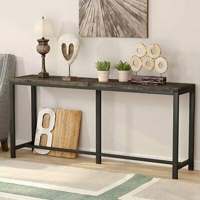 Most Popular 70 Inch Extra Long Solid Wood Console Table In Oak Wood And Metal Legs Console Tables (View 8 of 15)