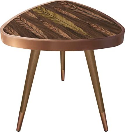 Most Popular Amazon: Vhd Wheat Triangle Side Table End Table Accent Regarding Triangular Console Tables (View 7 of 15)