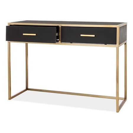 Most Popular Black Gold Console Table Inside Black Metal Console Tables (View 3 of 15)