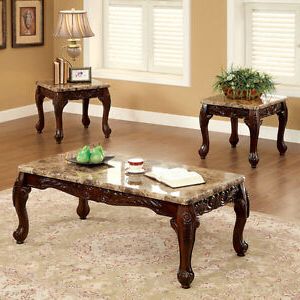 Most Popular Espresso Wood Trunk Console Tables Pertaining To Table Set 3 Piece Accent Coffee End Tables Marble Top (View 14 of 15)
