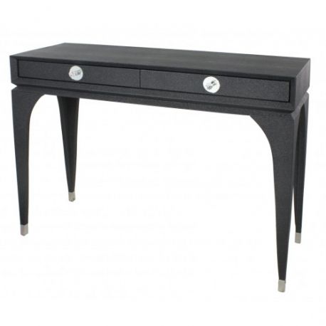 Most Popular Gray And Black Console Tables With Faux Stingray Leather Black Console Table (View 11 of 15)