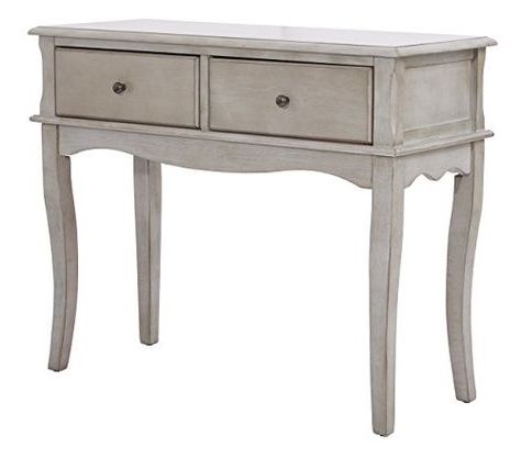 Most Popular Inspiredbassett Calera Storage Console Antique Grey Within Gray Driftwood Storage Console Tables (View 9 of 15)