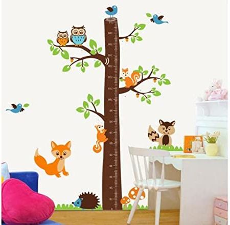 Most Popular Jungle Wall Art In Amazon: Xxx Large Jungle Tree Growth Chart Decal For (View 9 of 15)