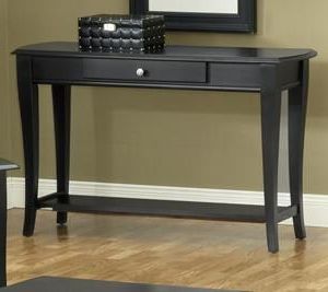 Most Popular Nebraska Furniture Mart – Bernards Black Sofa Table With For Natural And Caviar Black Console Tables (View 10 of 15)