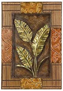 Most Popular Palm Leaves Wall Art Regarding Amazon: Dragonfly With Palm Leaves Metal Wall Decor (View 3 of 15)