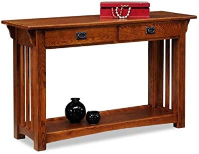 Most Recent Amazon: Leick Furniture Mission Sofa Table, Medium Oak Throughout Metal And Mission Oak Console Tables (View 2 of 15)