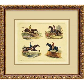 Most Recently Released Amanti Art Equestrian Leaps Italian Engraving Framed Intended For Italy Framed Art Prints (View 3 of 15)