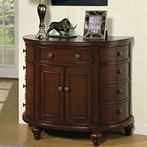 Most Recently Released Amazon : Antique Walnut Finish Wood Half Moon Shaped Within Walnut Wood Storage Trunk Console Tables (View 4 of 15)