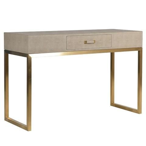 Most Recently Released Faux Shagreen Console Tables Throughout Faux Shagreen Console Table (View 4 of 15)