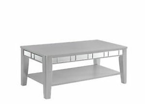 Most Recently Released Metallic Silver Console Tables With Metallic Silver Grey Coffee Table With Bevelled Mirror (View 10 of 15)
