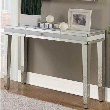 Most Up To Date Coaster Console Table In Clear Mirror #coasterfurniture For 1 Shelf Console Tables (View 3 of 4)