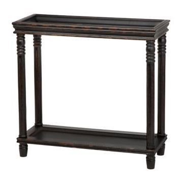 Most Up To Date Distressed Black Wooden Console Table (View 7 of 15)