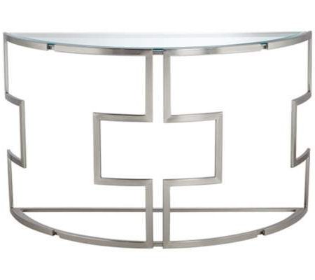 Most Up To Date Geometric Tempered Glass Sofa Table (View 8 of 15)
