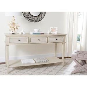 Most Up To Date Safavieh Manelin White Washed Storage Console Table Inside Oceanside White Washed Console Tables (View 12 of 15)