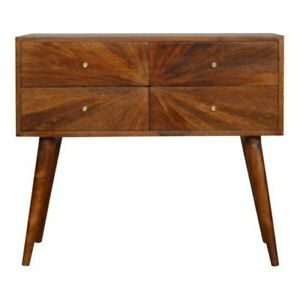 Natural Mango Wood Console Tables Inside Most Popular Console Table Dark Mango Wood Brass Sunburst Inlay Drawers (View 13 of 15)