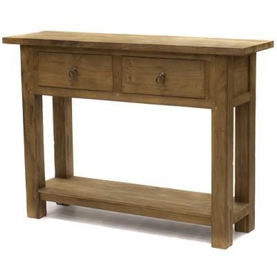 Natural Teak Console – 2 Drawer (View 2 of 15)