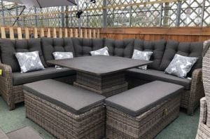 Newest Adjustable Rattan Table – Relaxed And Formal Outdoor Pertaining To Wicker Console Tables (View 3 of 15)