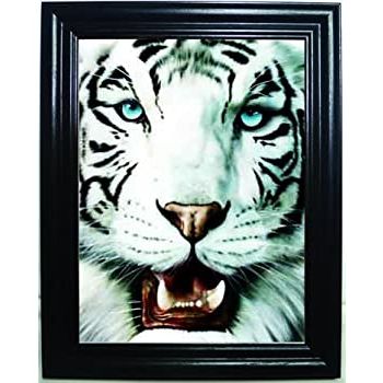 Newest Amazon: Those Flipping Pictures White Tiger 3d Framed Within Tiger Wall Art (View 6 of 15)