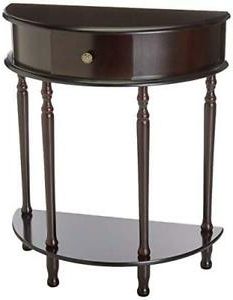 Newest Barnside Round Console Tables With Regard To Half Moon Round Console Table Accent Furniture Antique (View 6 of 15)