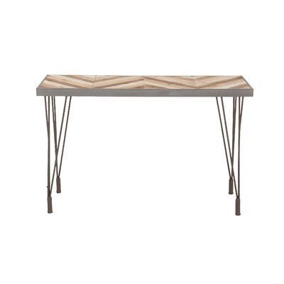 Newest Smoke Gray Wood Console Tables For Cole & Grey Wood And Metal Console Table (With Images (View 10 of 15)