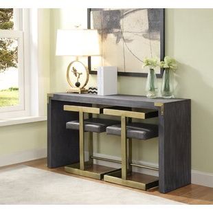 Newest Sofa Tables With Stools Simmons Upholstery 7326 40 In 2 Piece Modern Nesting Console Tables (View 9 of 15)