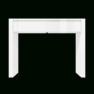 Newest Tiffany White High Gloss Console Table With Led Feature Pertaining To Square High Gloss Console Tables (View 14 of 15)