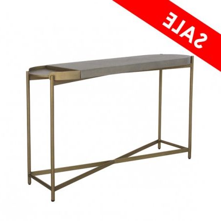 On Sale!!! :: Duo Console Table Medium Grey Concrete With Inside Most Popular Hammered Antique Brass Modern Console Tables (View 8 of 15)