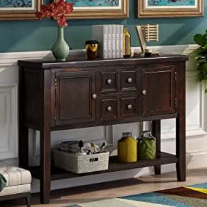 Open Storage Console Tables For Current Amazon: Console Table Sofa Table Buffet Table (View 12 of 15)