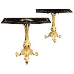 Oval Corn Straw Rope Console Tables In Most Popular Unusual Pair Of Victorian Marble Revolving Topped (View 8 of 15)