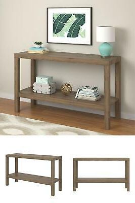 Parsons Console Table Rustic Oak Open Storage Top &Bottom With Favorite Rustic Oak And Black Console Tables (View 6 of 15)