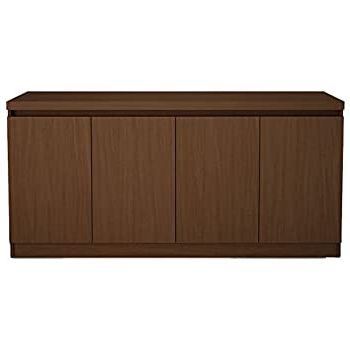 Pecan Brown Triangular Console Tables Within Recent Amazon: Manhattan Comfort Viennese Buffet/Sideboard (View 14 of 15)