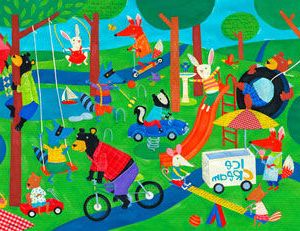 Popular Animal Playground Canvas Wall Art With Pop Art Wood Wall Art (View 1 of 15)